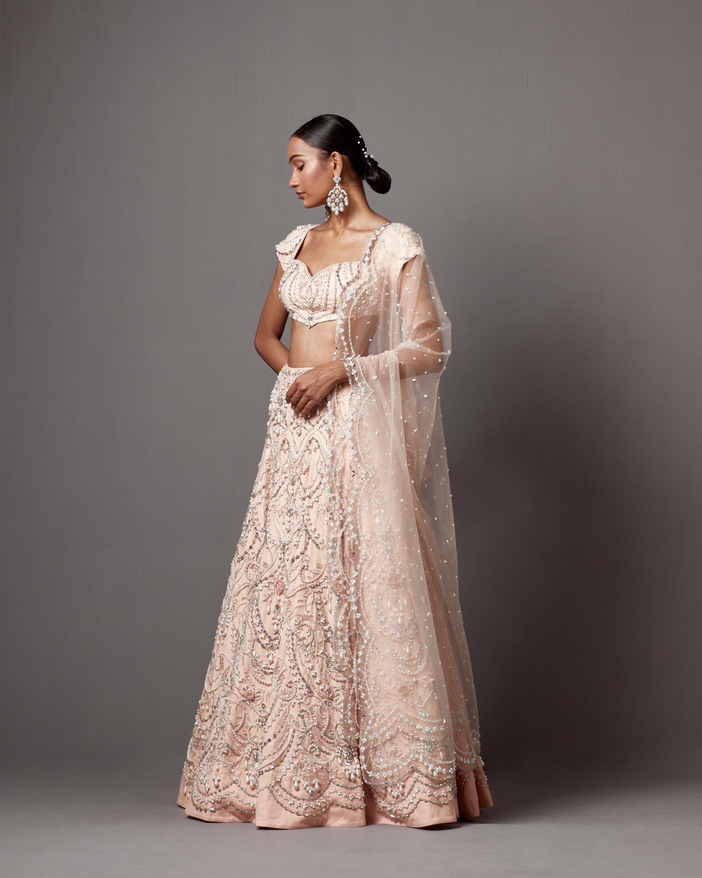 Victorian Pearl Lehenga Set
