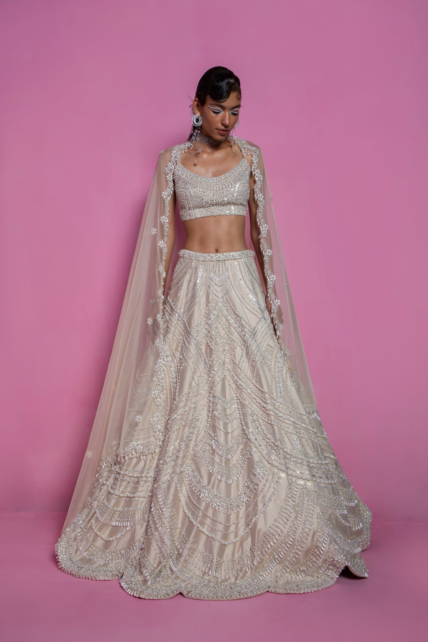Queen of Pearl Lehenga Set