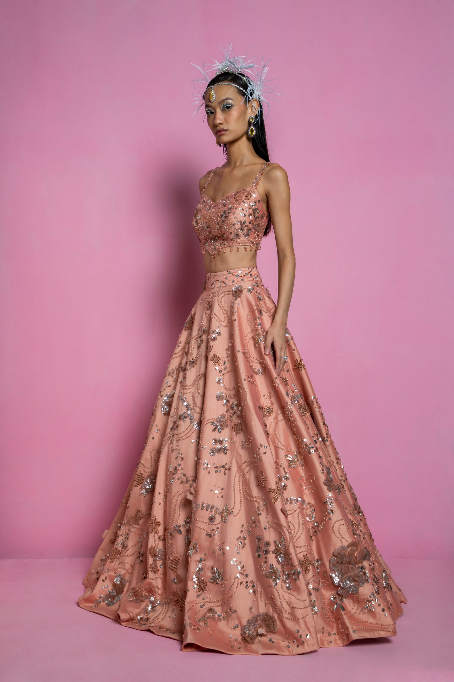 Coral Époque Lehenga Set