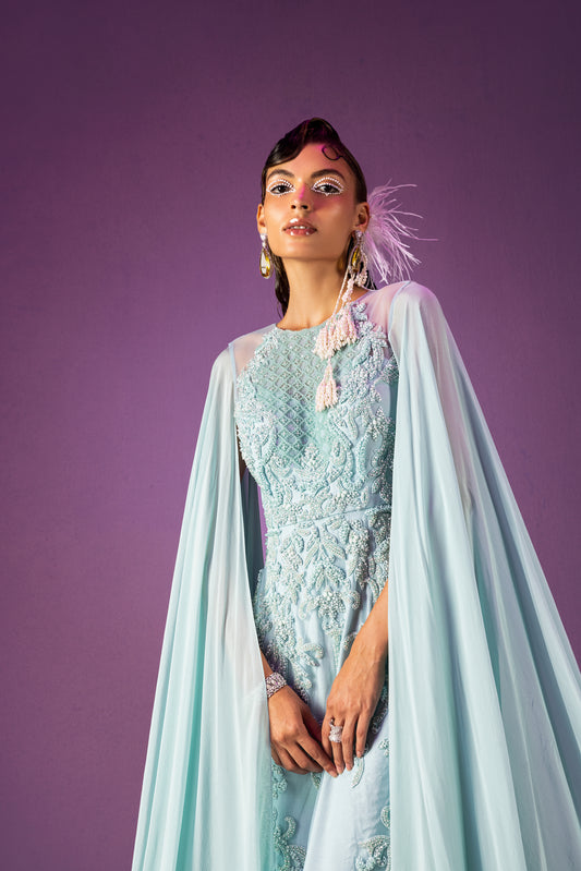 Turquoise Sirène Gown