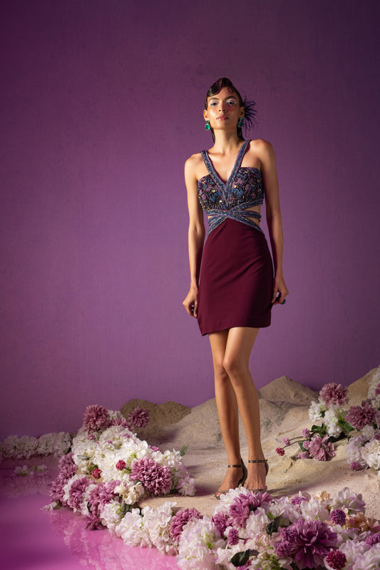 Wine Lumière Dress