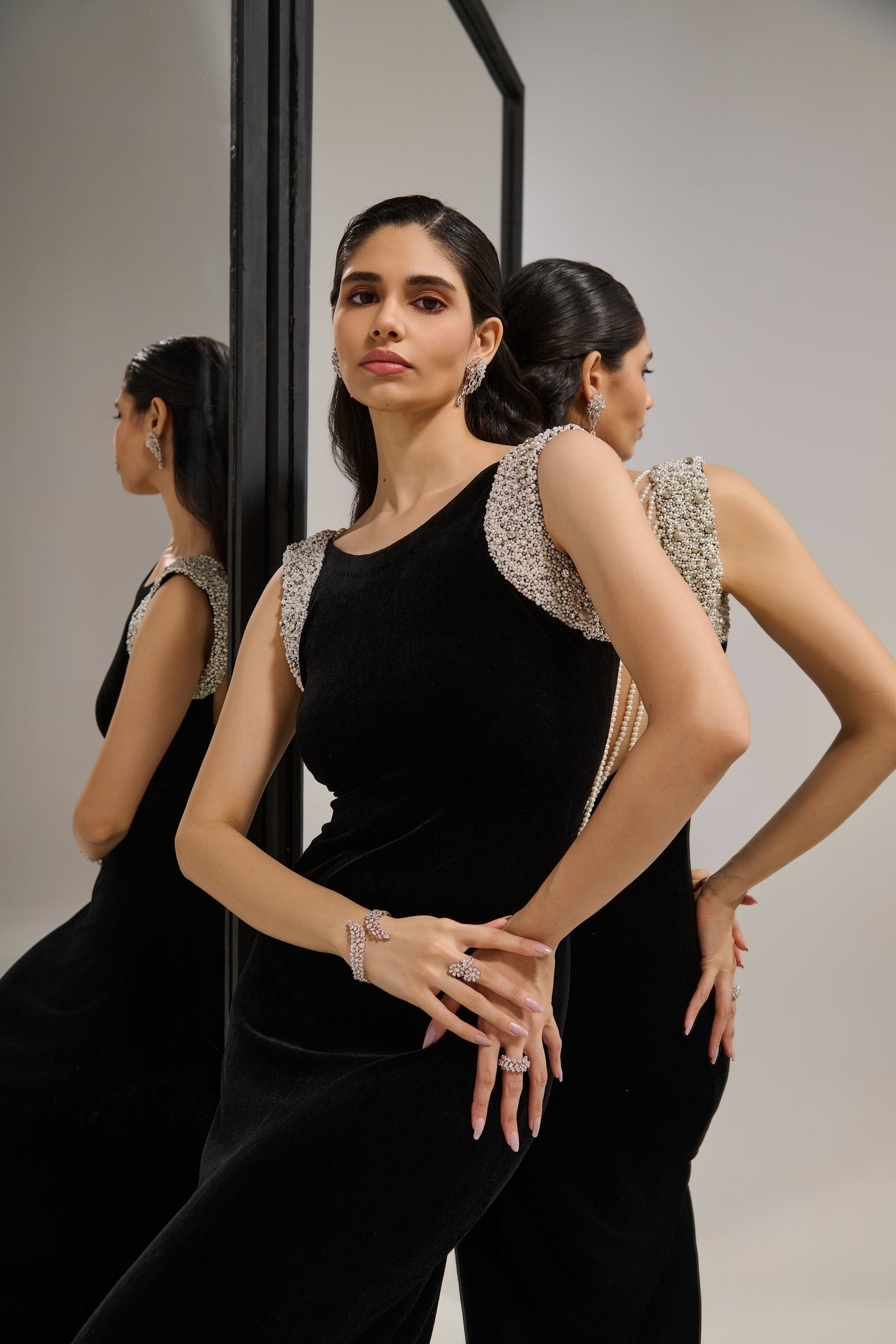 Black pearl Gown